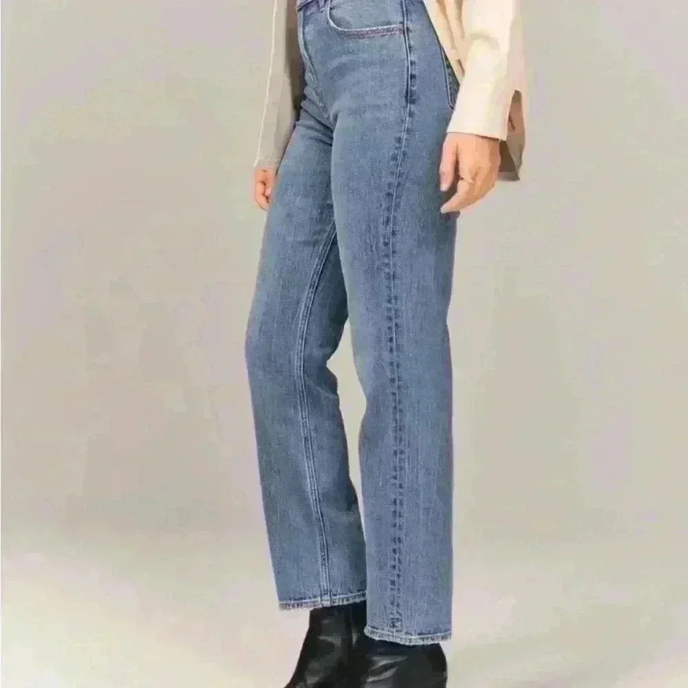 Abercrombie New NWOT Curve Love Ankle Straight Jeans Plus Size 36